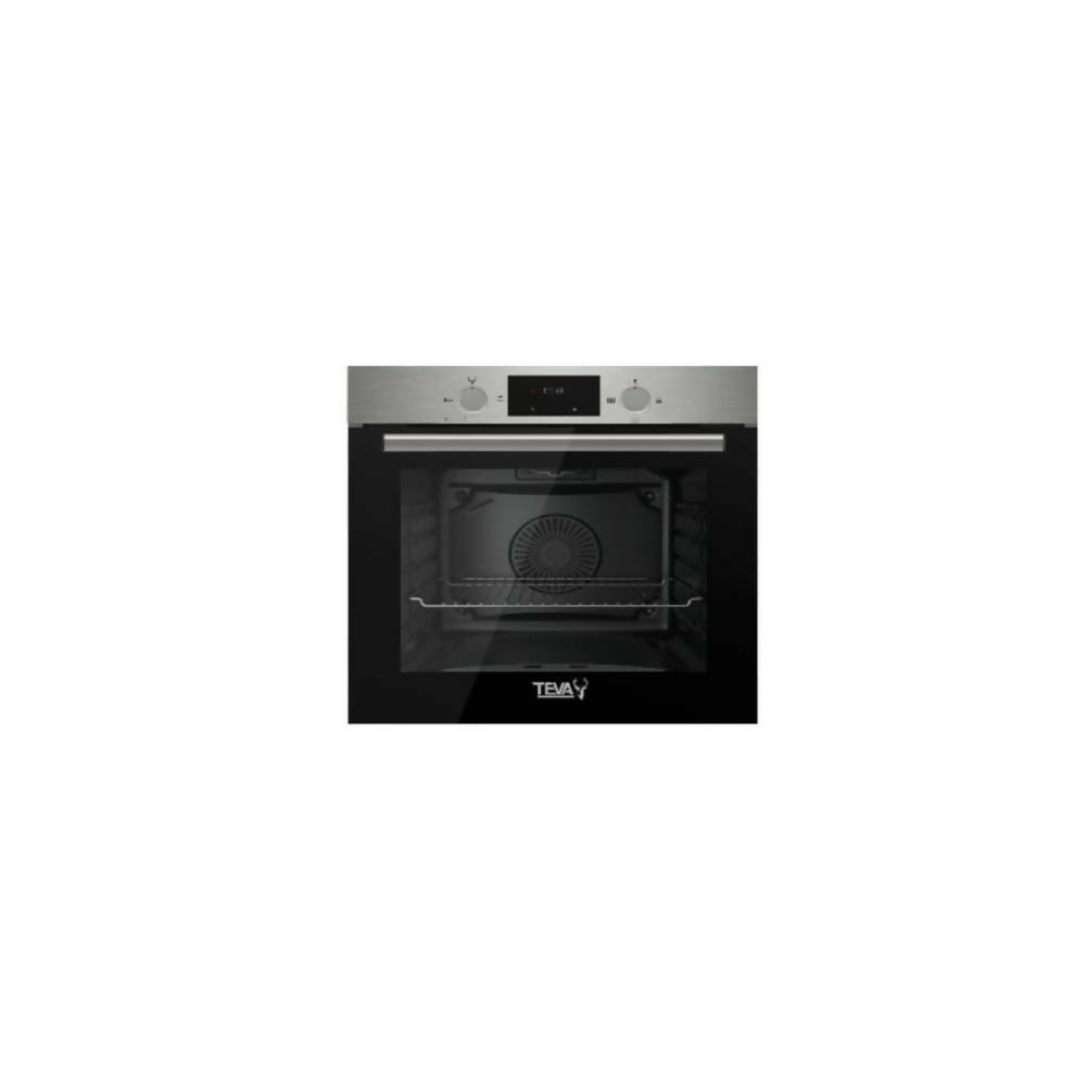 Teva Built In Gas Oven 60 Cm 82 Liter Black * Silver QGSTL INOX DT. Teva Built In Gas Oven 60 Cm 82 Liter Black * Silver QGSTL INOX DT.
